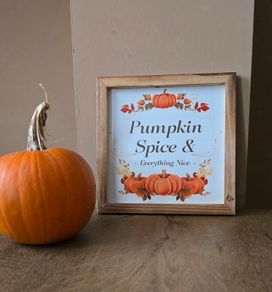Pumpkin Spice Halloween decor sign - Autumn