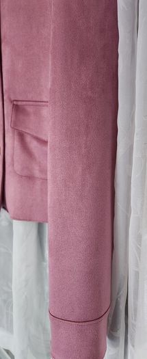 Lovely Faux Suede pink Jacket from Dunnes. Size Sml.