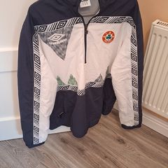 Ireland Umbro Quarter Zip Hooded Jacket XL