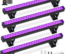 Black UV Light Bar, 10W 1ft USB Black Light, Adjustable LED Blacklight for Fluorescent Poster Glow Party Body Paint, Halloween Decorations, Portable UV Lights for Cabinet (4 Pack)