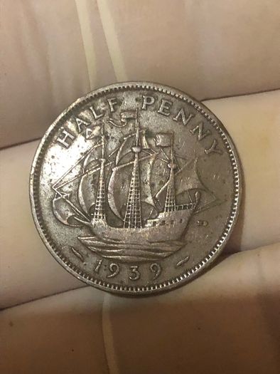 George VI half penny  x 36 Pictures