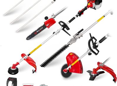 BU-KO 52cc Long Reach Petrol Multi Functional Garden Tool: Petrol Strimmers and Brush Cutter, Extendable Petrol Hedge Trimmer, Pruner Chainsaw, Petrol Grass Trimmers, 75cm Extension Pole 3x 75cm Extension Poles
