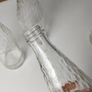 302 - Set of 4 Vintage Floral Decorative Collectible Clear Glass Tall Big Bottles Image 9