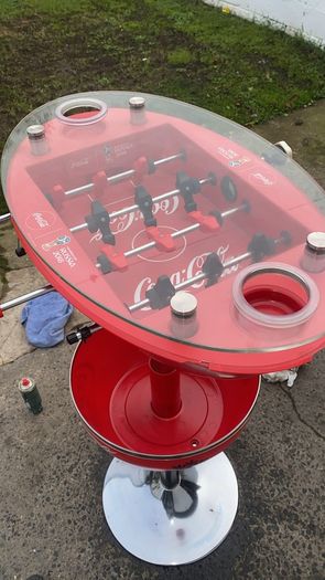 bistro table/Ultra-Rare Coca-Cola 2018 World Cup Foosball Bistro Table & Cooler
