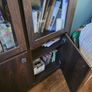 Dark wood glass cabinet Image 9