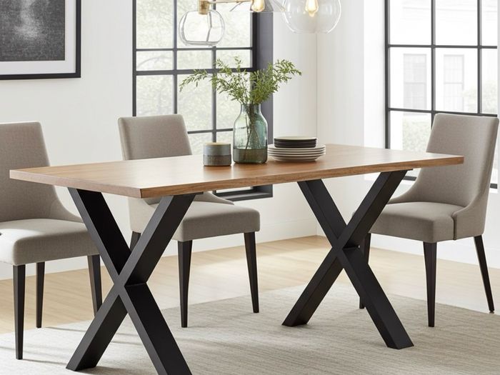 Metal Table Legs Loft Style typ X Set of 2