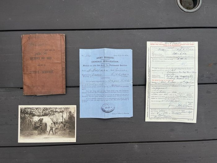 WW1 British Old contemptible 1914 original paybook and paperwork grouping