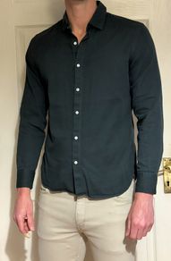 Slim Fit green cotton Shirt