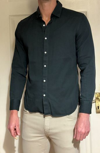 Slim Fit green cotton Shirt