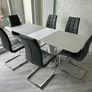 Linda extendable dining table with chairs Image 3