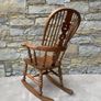 Victorian Elm Windsor Rocking Chair. Image 9