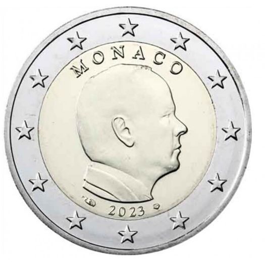 Monaco 2 Euro Regular National Coin 2023. Uncirculated.