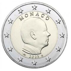 Monaco 2 Euro Regular National Coin 2023. Uncirculated.