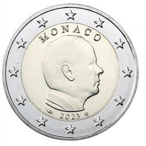 Monaco 2 Euro Regular National Coin 2023. Uncirculated.