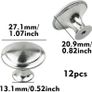 NEW SALE | 12PCS Cabinet Knobs, Premium Door Drawer Knobs Dresser Pull Knobs, Round Cupboard Handles Drawer Handles with Screws, for Kitchen Bedroom Furniture Image 2