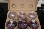 new silver/ pink baubles