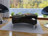 Coffee Table Shape-Adjustable High Gloss Black