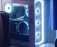 ATX midi desktop tower white + 6s fans