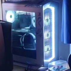 ATX midi desktop tower white + 6s fans