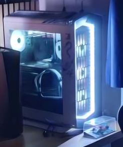 ATX midi desktop tower white + 6s fans
