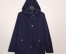 David Barry Navy Blue Hooded Casual Lightweight Jacket 14UK/42EU