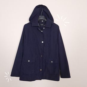 David Barry Navy Blue Hooded Casual Lightweight Jacket 14UK/42EU