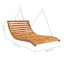 Swing Bed Solid Spruce Wood with Teak Finish 143x120x65 cm Image 2