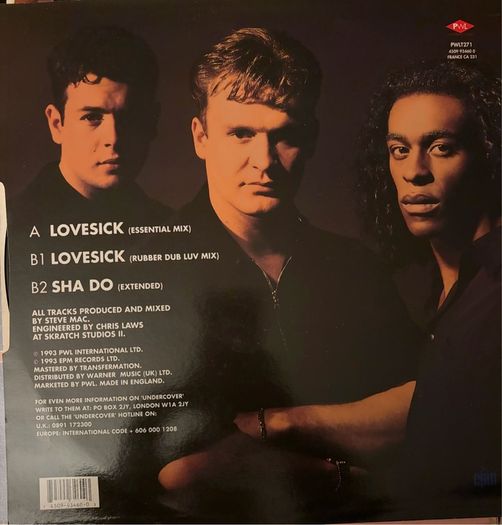 Undercover ft John Matthews Lovesick Original 1993 UK 12inch PWL