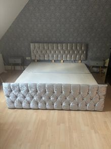 Silver superking bed frame