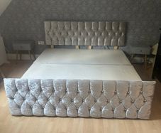 Silver superking bed frame