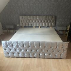 Silver superking bed frame