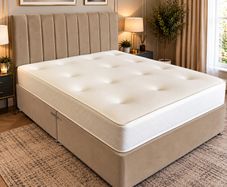 New biscuit 4ft6 bed and mattress sale