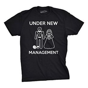 Wedding t-shirt under new management great tee top for stag night wedding gift tee top