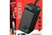 90000mAh 3 USB &amp; Type-C) Output Power Bank with Torch Light 22.5W +PD20W powerbank