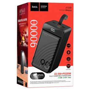 90000mAh 3 USB & Type-C) Output Power Bank with Torch Light 22.5W +PD20W powerbank