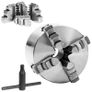 4 Jaw Self-Centering Lathe Chuck 100 mm Steel Image 2