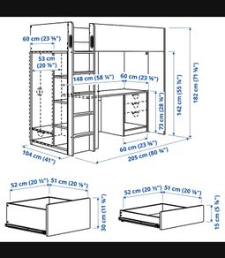 IKEA Loft Bed with mattress: Great Condition