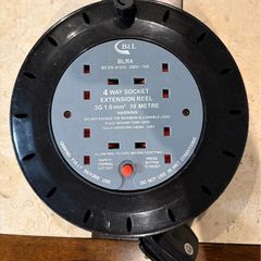 10metre 4-Way Socket Extension Reel