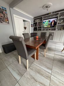 kitchen table with glass