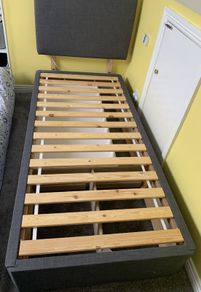 Single Bed Frame with Storage & Headboard