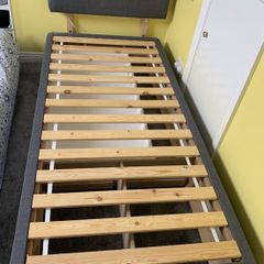 Single Bed Frame with Storage & Headboard