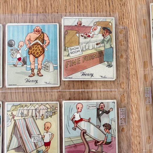 66 x 'Henry' Cigarette Cards Kensitas J. Wix & Sons 1935-37 V.Good - Excellent