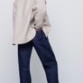 Fab Zara Cream Premium Manteco Italian Wool Blend Oversized Shacket Image 6