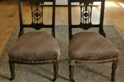A Pair of Antique carved back nursing chairs