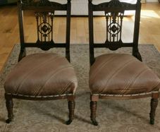 A Pair of victorian nursing chairs