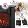 Stove Heater Electric Fireplace With Fire Flame Effect Freestanding Image 5