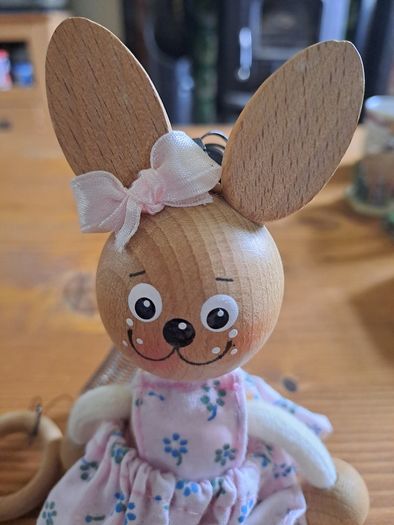 Bunny Bouncy spring wooden toy