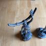 Pair of metal statues - vintage Image 9