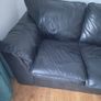 Black Leather Sofa Image 3