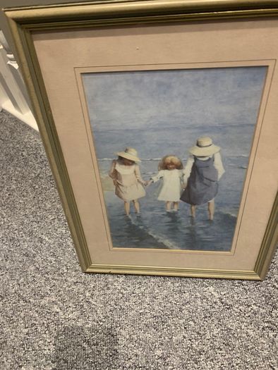 Prints E.Van Goethem (1857-1924) -Watercolour, Sun Hats